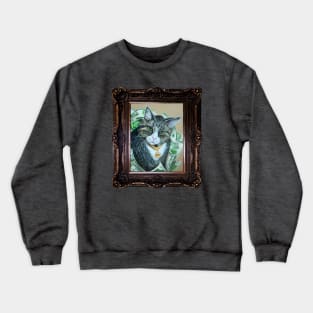 Baller Cat Making Biscuits on Dat Money Crewneck Sweatshirt